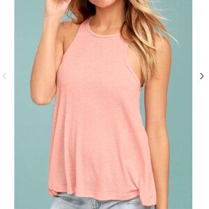 Free People Long Beach Blush Pink Tank Top XS